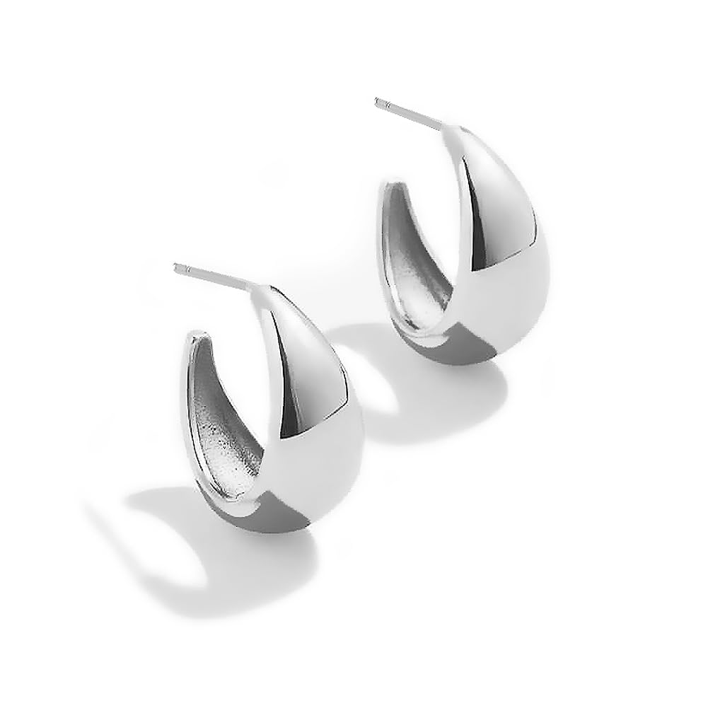 Obidos 14K Gold Plated Illusion Stud Earrings for Women | Triple Huggie Hoop Earrings for One Hole| Trendy Simple Hypoallergenic Fashion Accessories Gold Jewelry Gifts for Womens