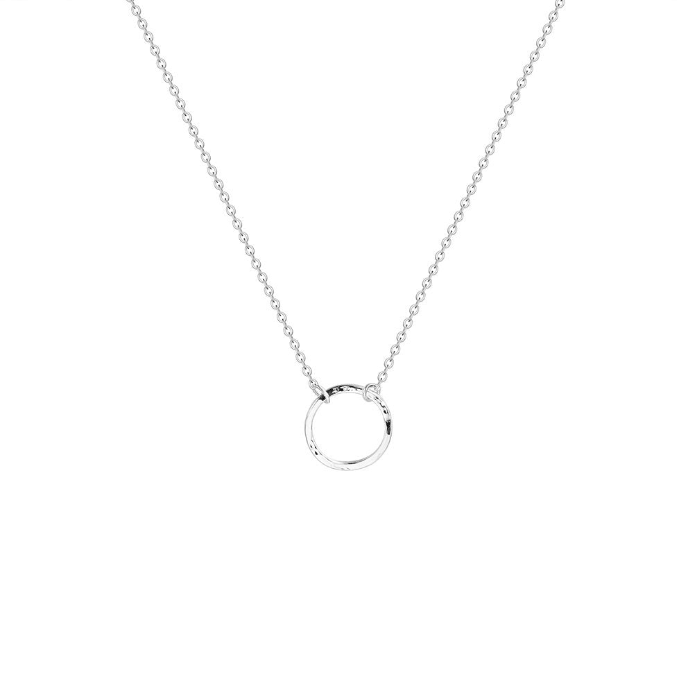Fettero Pendant Necklace Gold Choker Layered Coin Open Karma Circle Full New Crescent Moon 14K Gold Plated Simple Dainty Necklaces for Women Jewelry Gift