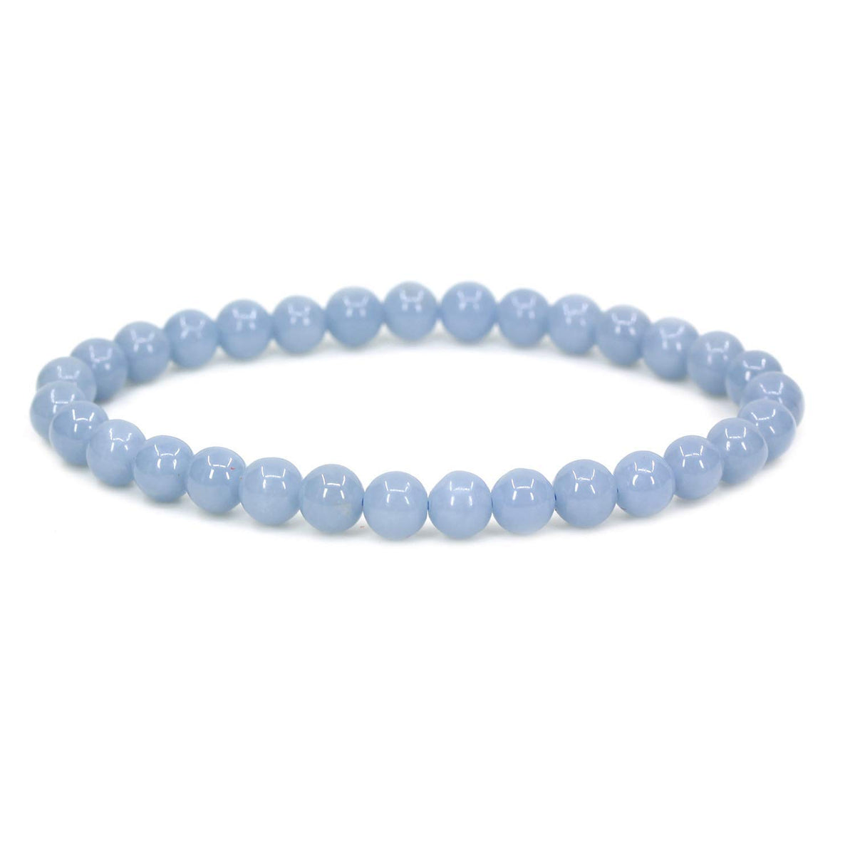 Angelstones Gemstones 6mm Round Beads Healing Crystal Bracelet for women