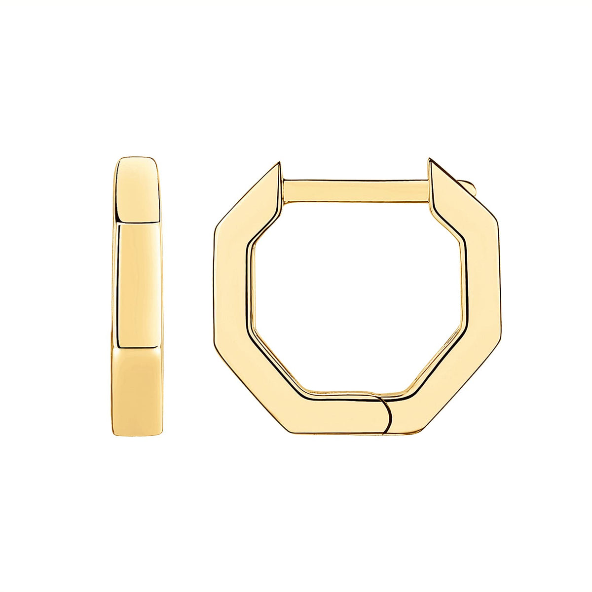 PAVOI 14K Gold Plated Chunky Huggie Earrings for Women, Small Hoop Earrings