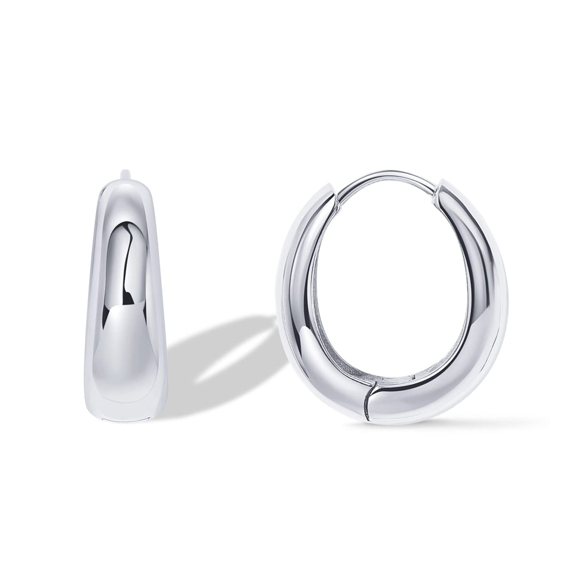 PAVOI Gold Hoop Earrings for Women, 14K Gold Plated Small Chunky Hoops