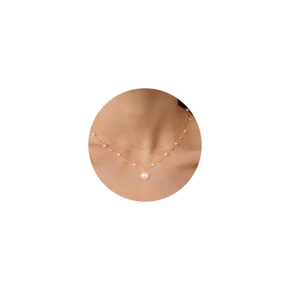 Yoosteel Gold Pearl Necklaces for Women, 14K Gold Plated Pearl Jewelry