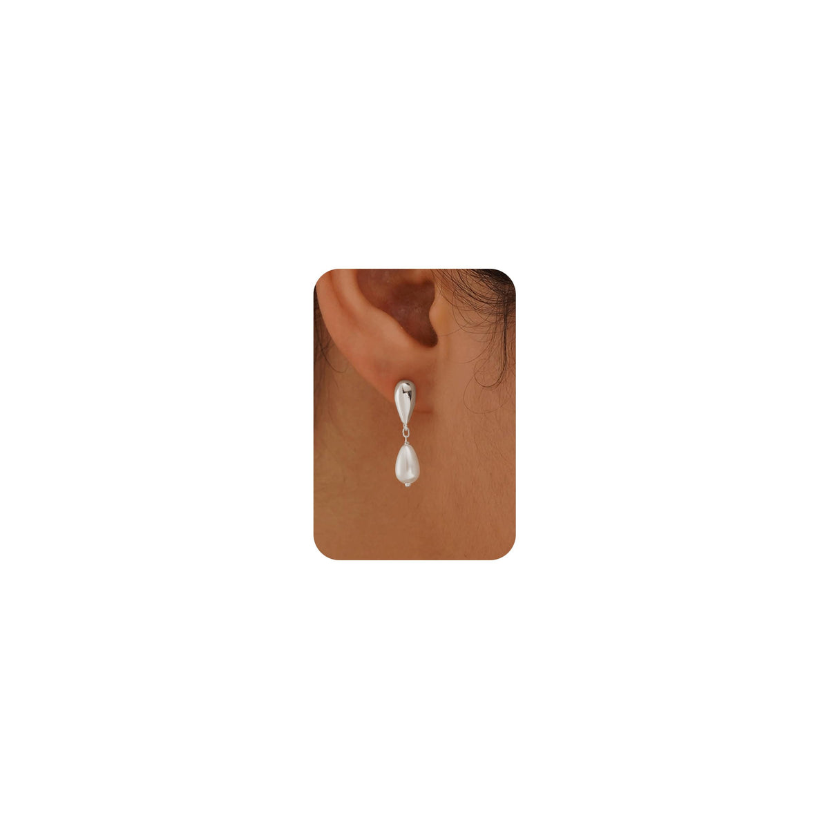 Plenky Pearl Earrings-14K Gold Plated Dainty Pearl Drop Simple Wedding CZ Dangle Dangling Cute Stud Earrings for Brides Earrings for Women Gifts