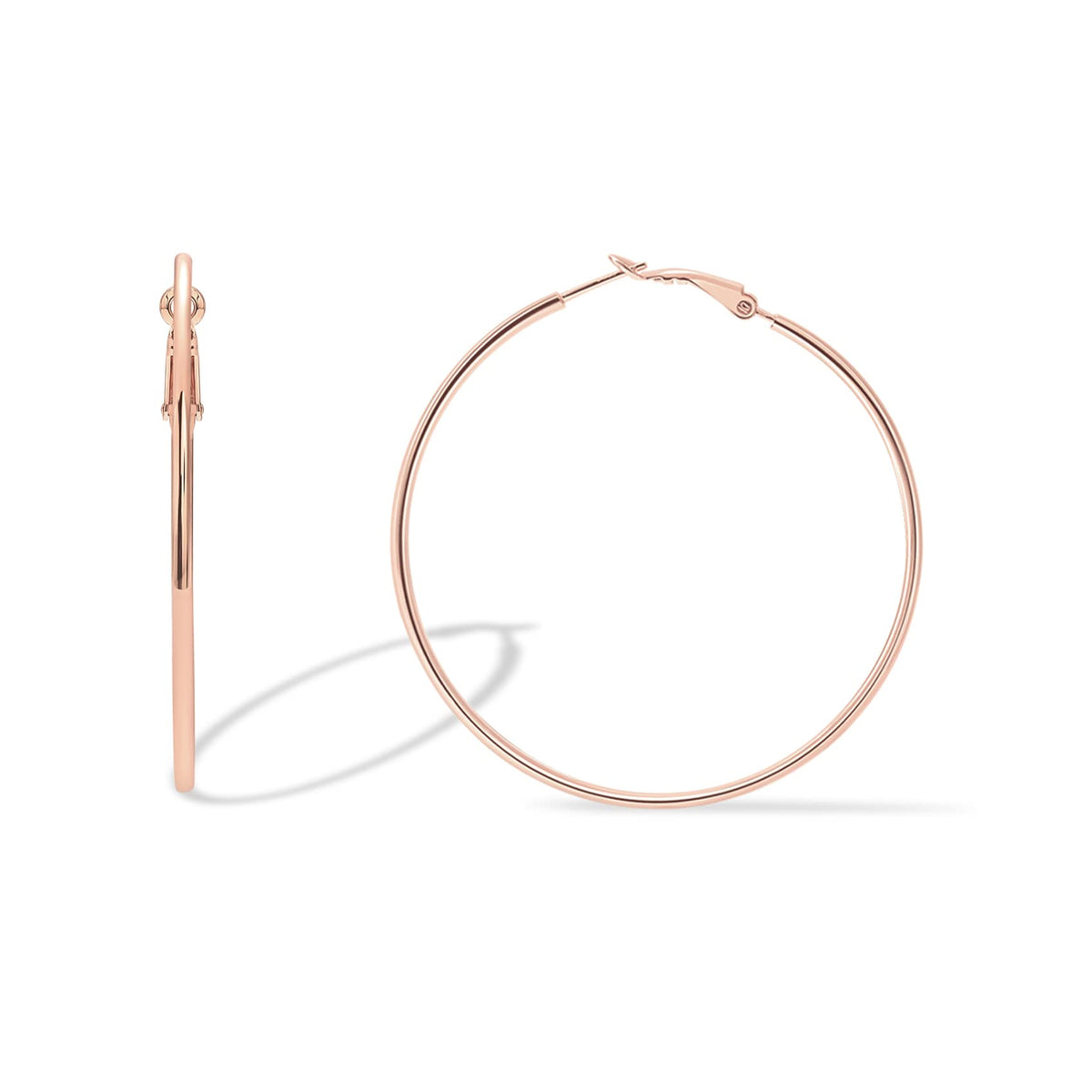 PAVOI Gold Hoop Earrings for Women, 14K Gold Plated Paddle-Back Hoops