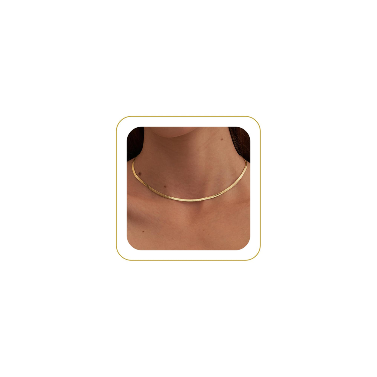 CHESKY Gold Necklace for Women 14K Plated/S925 sterling silver Snake Chain