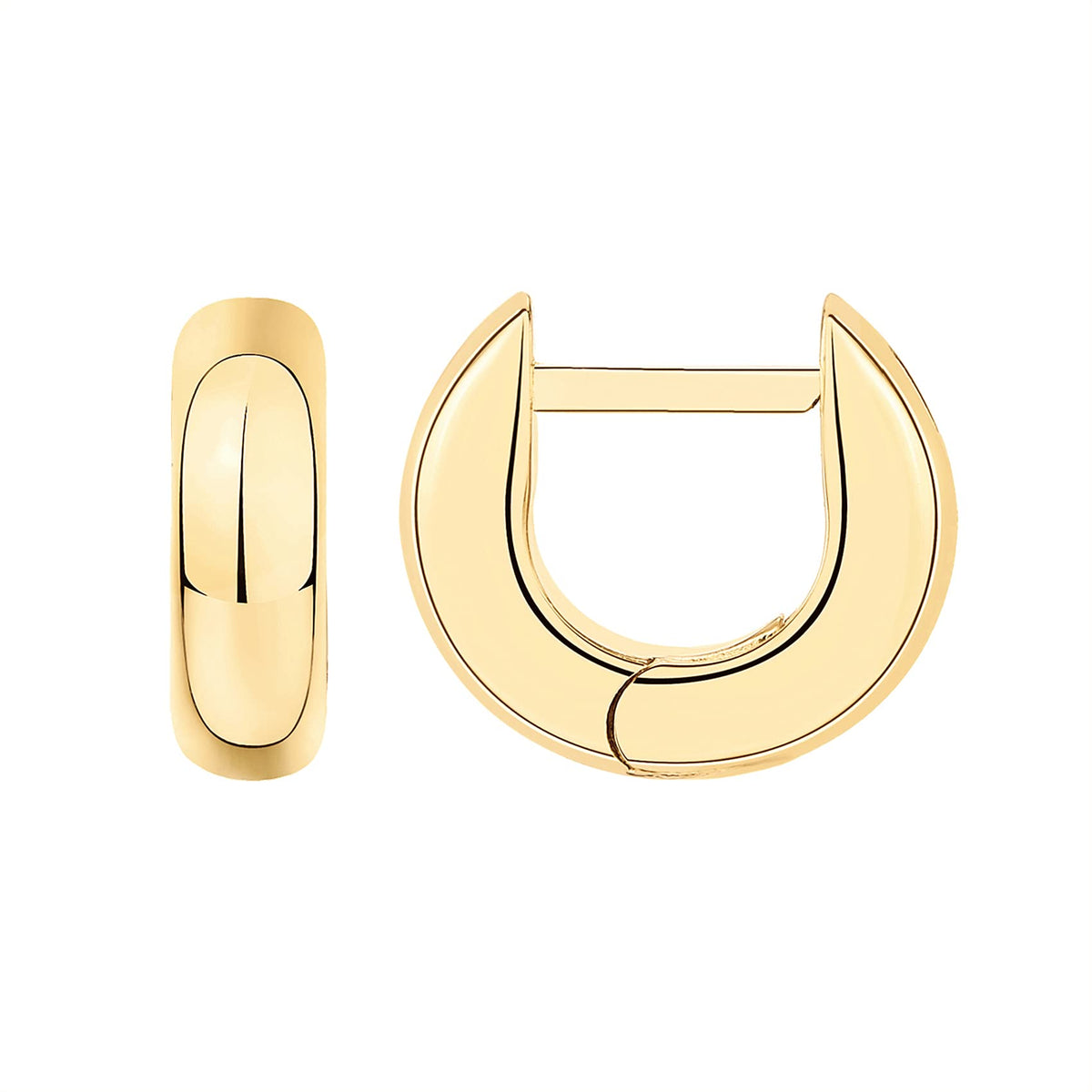 PAVOI 14K Gold Plated Chunky Huggie Earrings for Women, Small Hoop Earrings