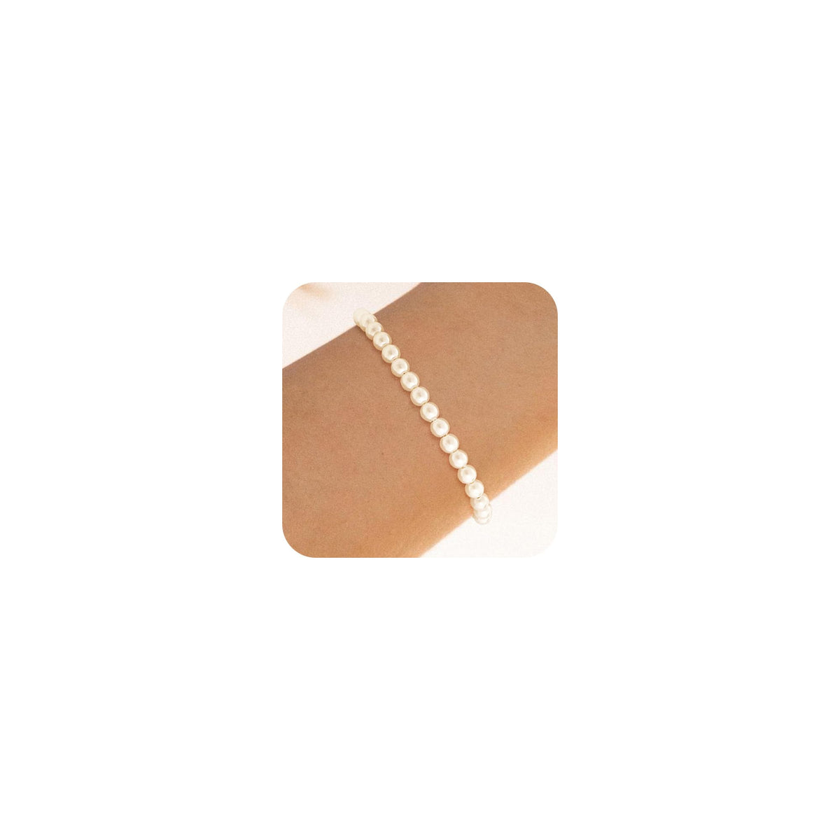 NECOCY Pearl Bracelet for Women, 14K Gold Plated/Silver Plated Bracelet