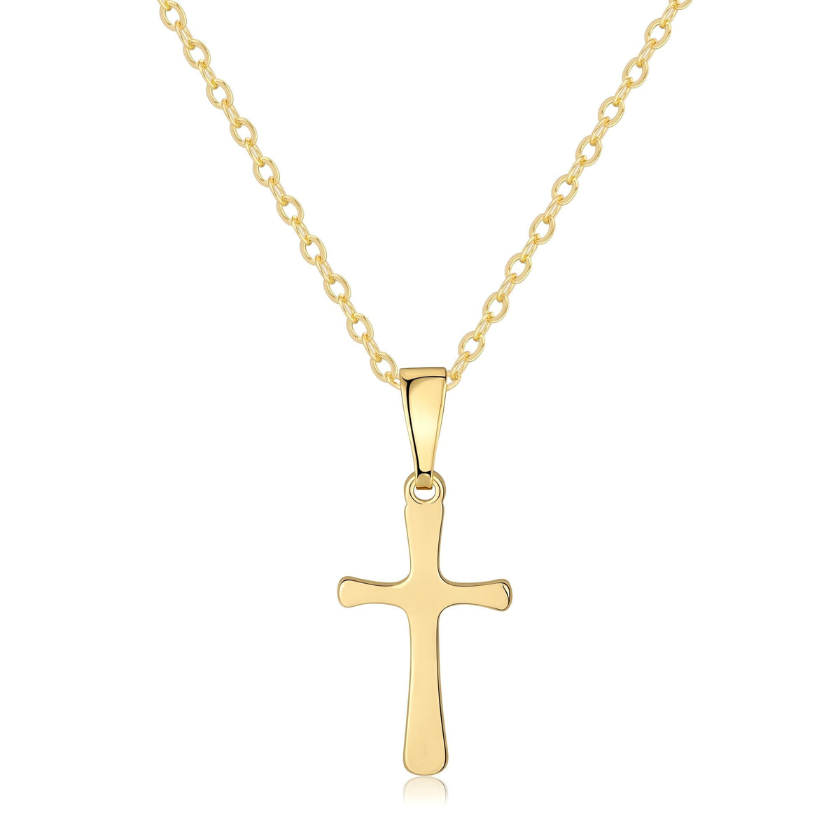 Rotnso Cross Necklace for Women 14K Gold Plated Dainty Small Pendant Choker
