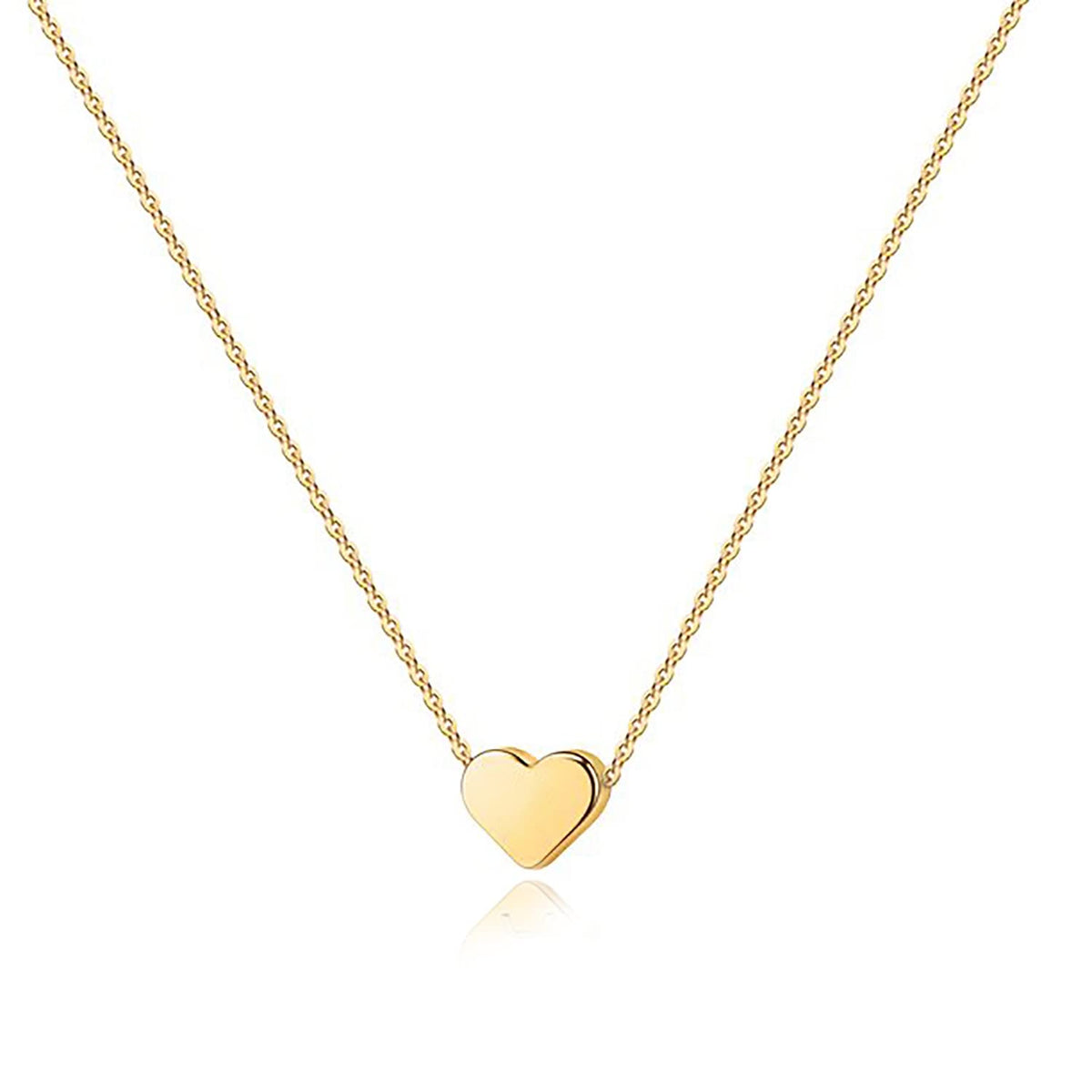 PAVOI 14K Gold Plated Heart Necklaces for Women, Cubic Zirconia Pendant