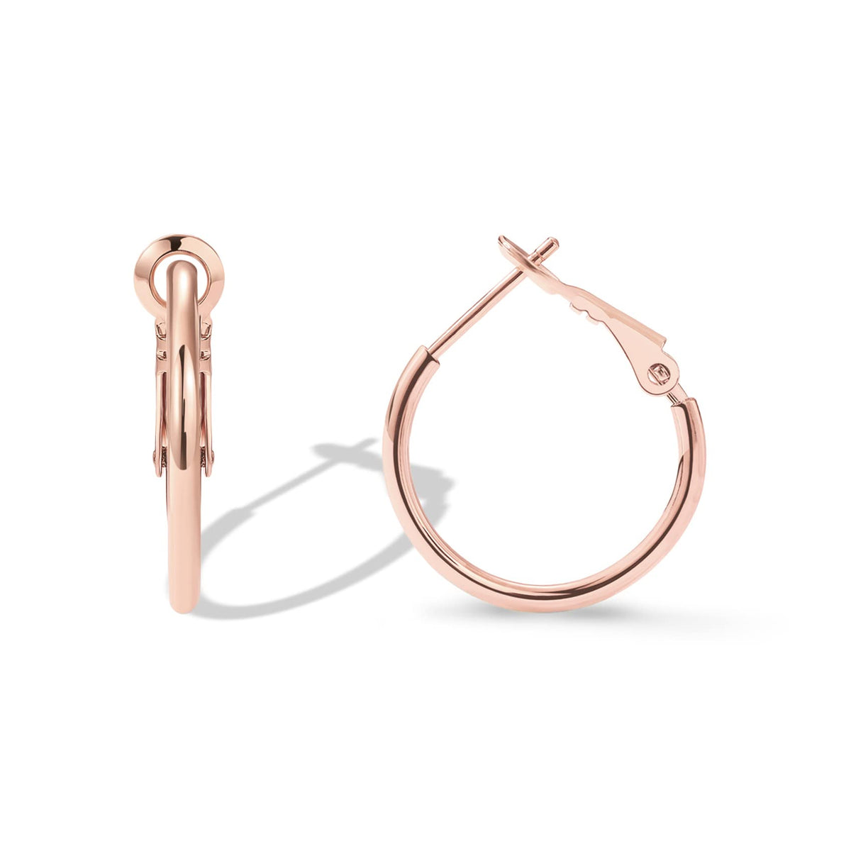 PAVOI Gold Hoop Earrings for Women, 14K Gold Plated Paddle-Back Hoops