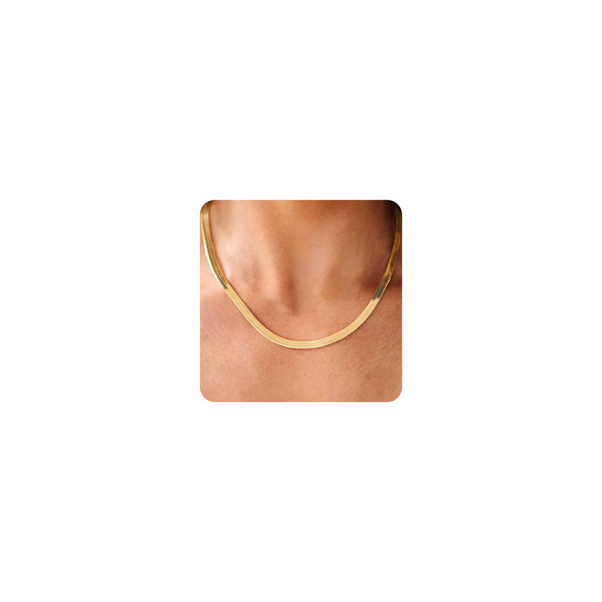 CHESKY Gold Necklace for Women 14K Plated/S925 sterling silver Snake Chain