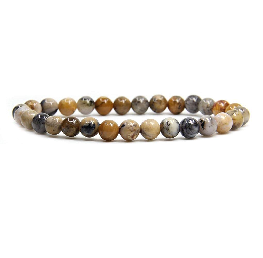 Angelstones Gemstones 6mm Round Beads Healing Crystal Bracelet for women