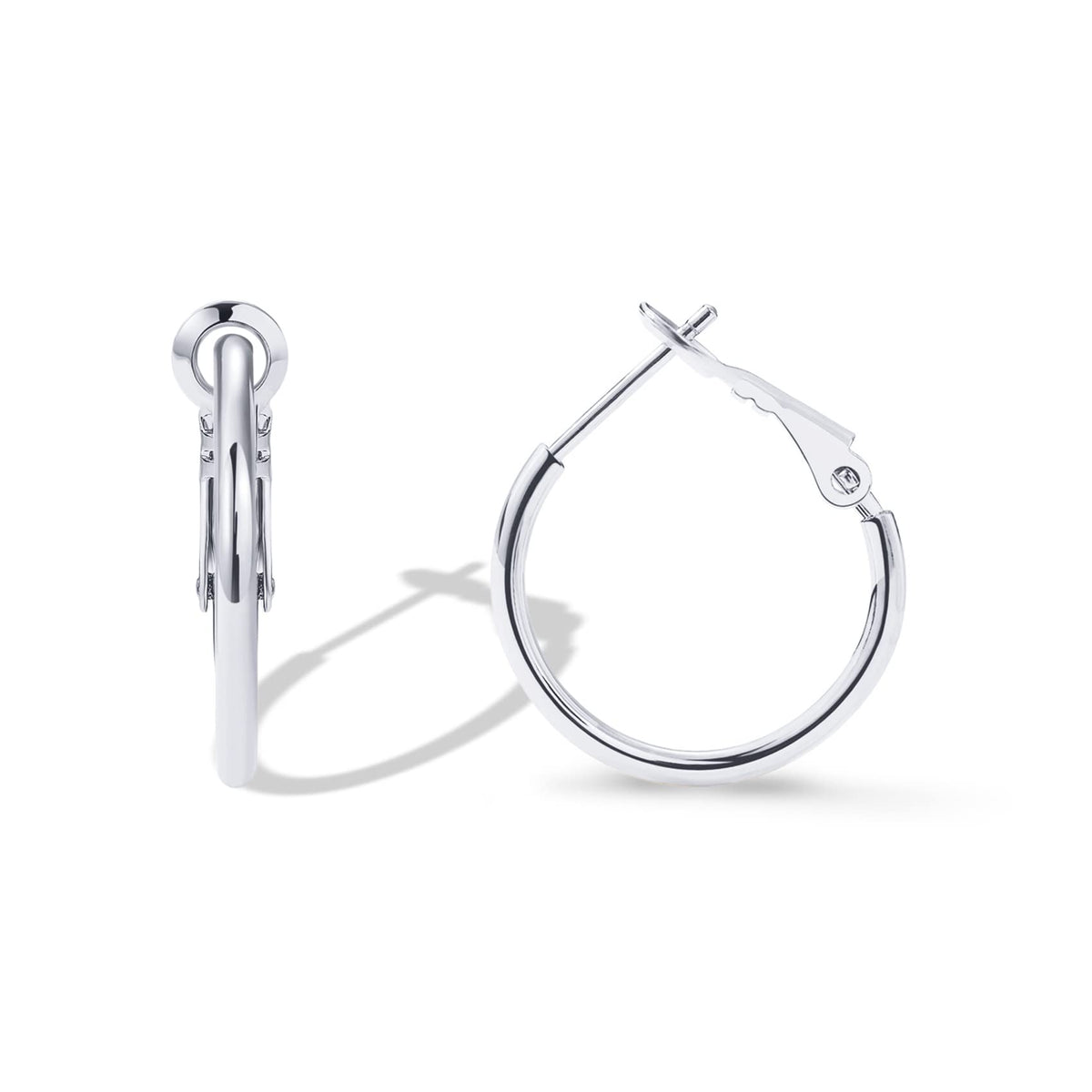 PAVOI Gold Hoop Earrings for Women, 14K Gold Plated Paddle-Back Hoops