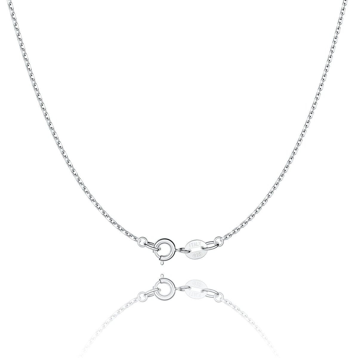Jewlpire 925 Sterling Silver Chain Necklace for Women, 1.1mm Cable Chains 18K Gold Plated Chain for Women, Thin Sturdy Women's Chains Necklace 14 16 18 20 22 24 Inch
