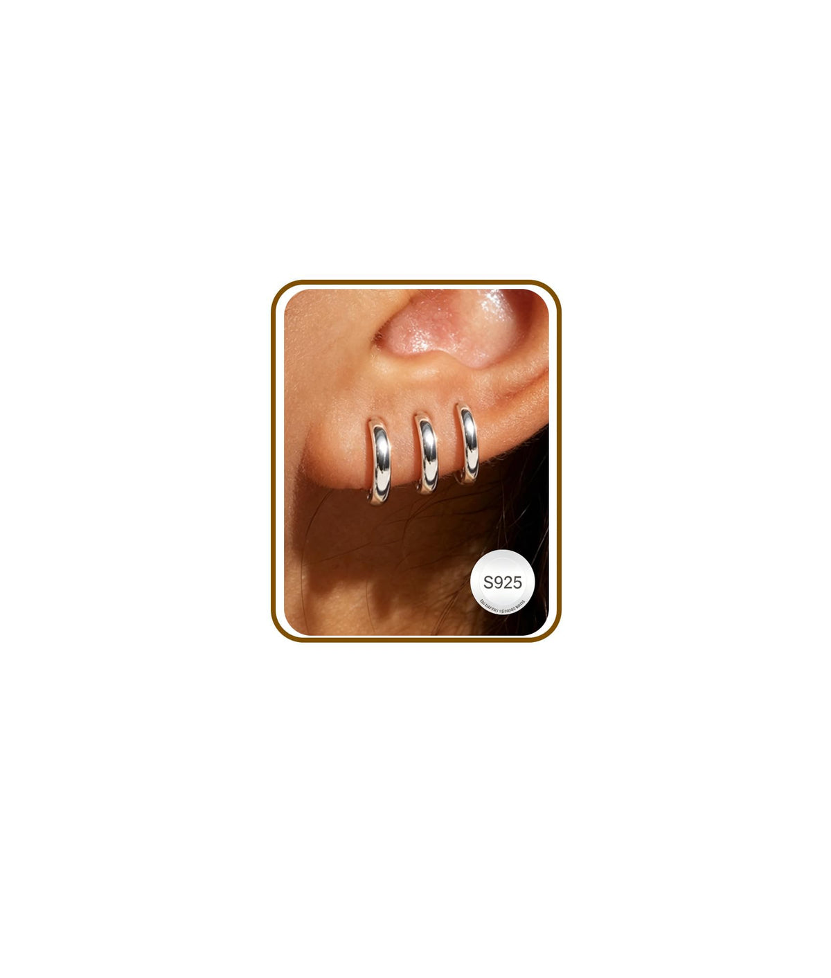 Jewelry for Her Gift 3 Pairs 925 Sterling Silver Earrings for Women Non Tarnish 14K Gold Plated Small Hypoallergenic Huggie Hoops Cartilage Stack Earring Sets for Multiple Piercing
