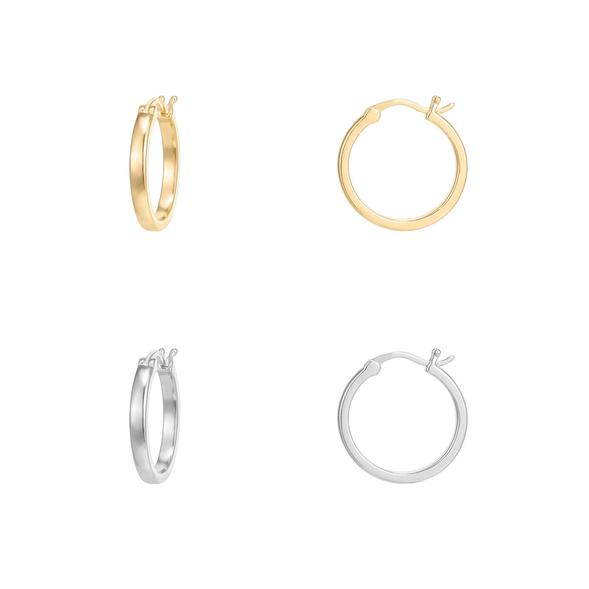 PAVOI Gold Hoop Earrings for Women, 14K Gold Plated Lightweight Hoops