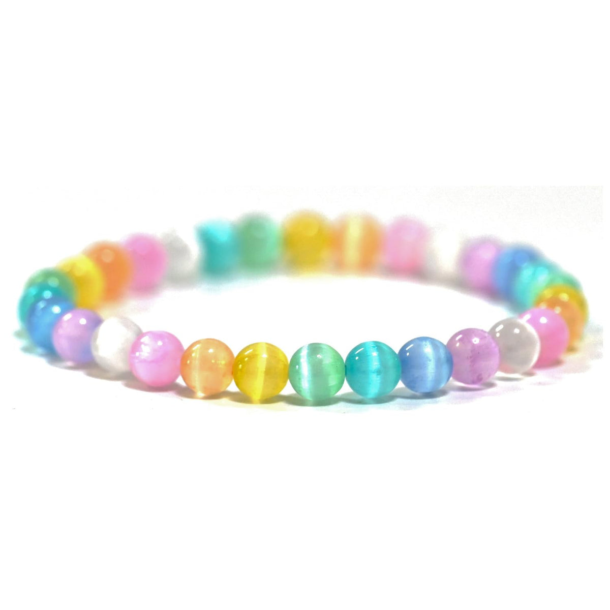 Angelstones Gemstones 6mm Round Beads Healing Crystal Bracelet for women