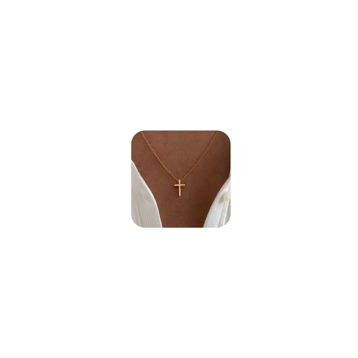 Cross Necklace for Women,14K Gold Plated Cross Pendant Necklace Jewelry