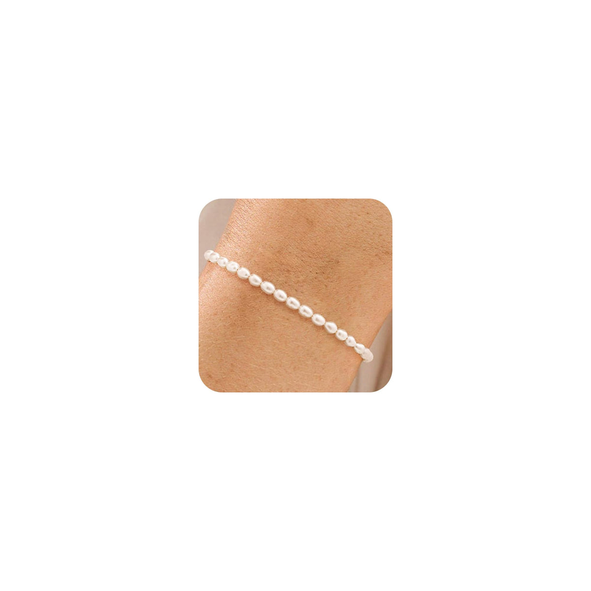 NECOCY Pearl Bracelet for Women, 14K Gold Plated/Silver Plated Bracelet