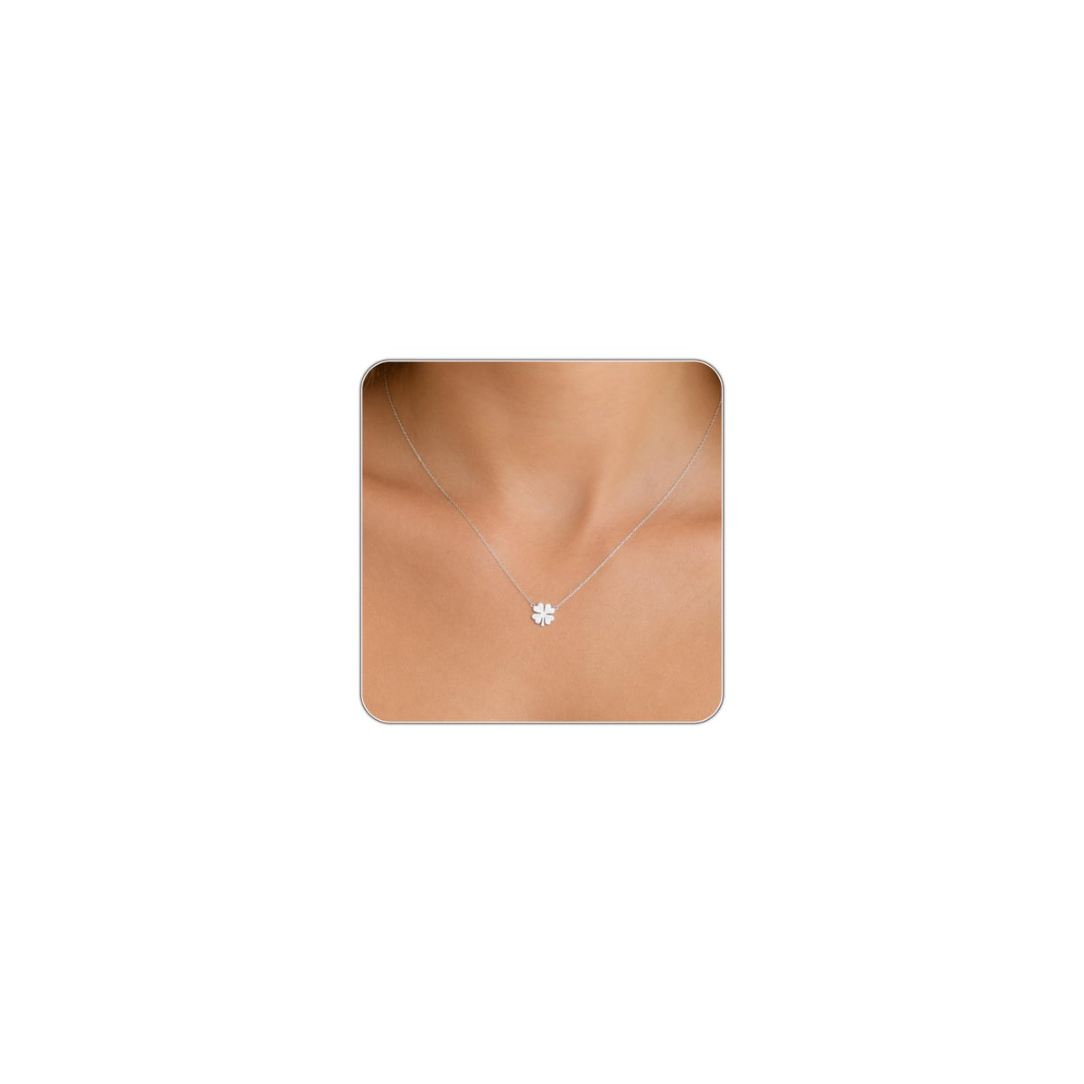 Dainty Gold Necklaces for Women Trendy Non Tarnish 14K Gold Plated Cubic Zirconia Necklace Layered Simple Cute Four Leaf Clover Choker Jewelry Birthday Gifts