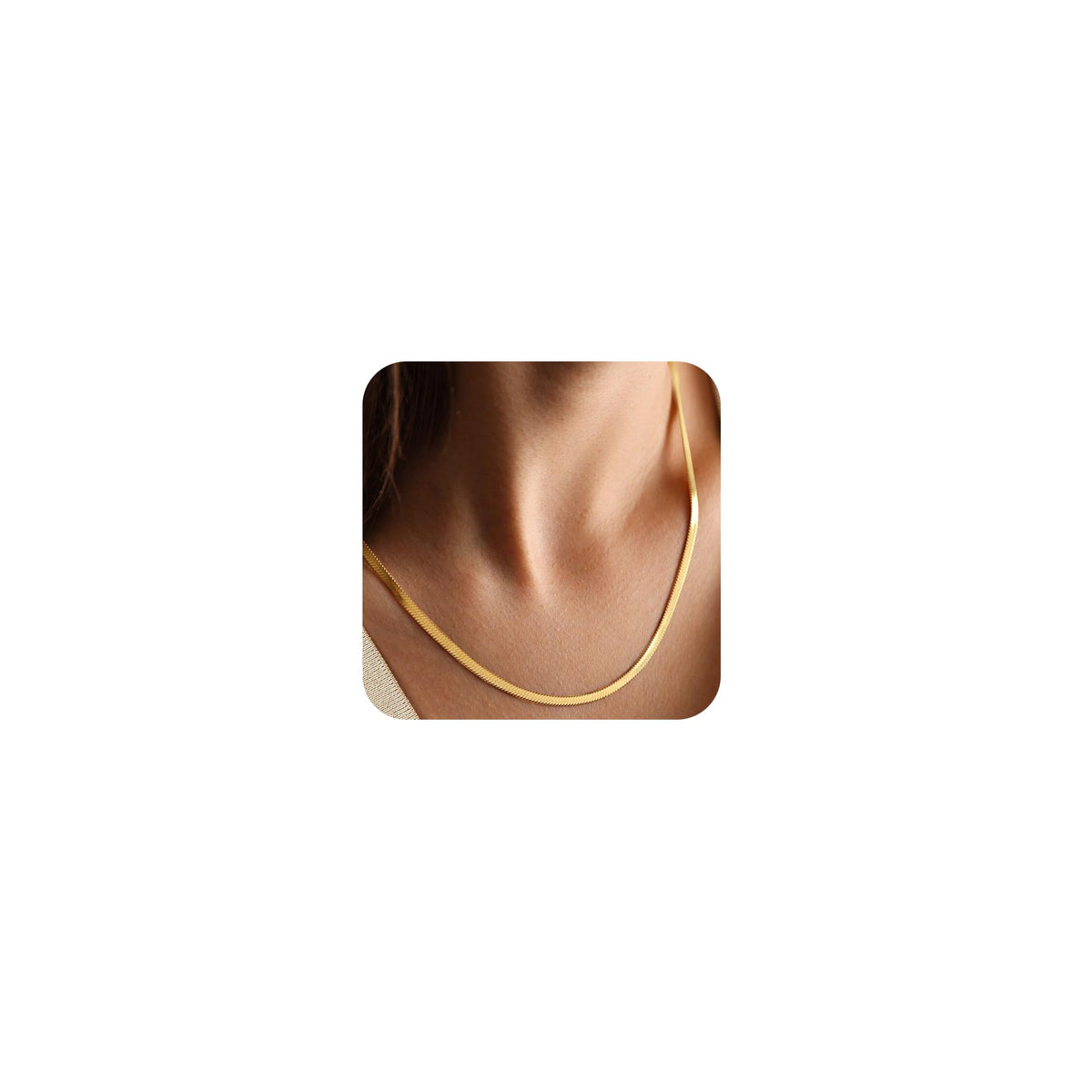 CHESKY Gold Necklace for Women 14K Plated/S925 sterling silver Snake Chain