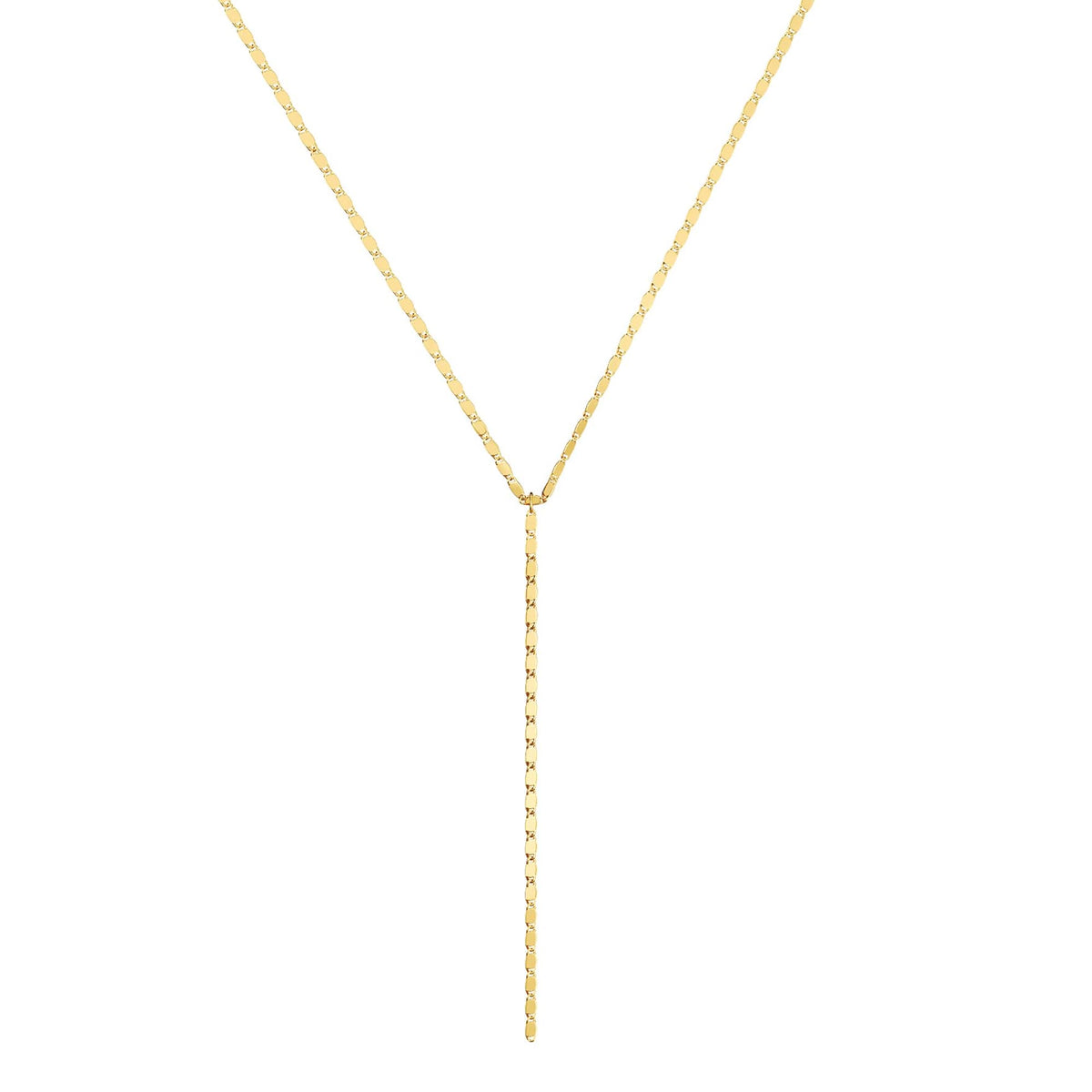 Foxgirl Lariat Gold Necklace for Women, Dainty Long Necklace 14k Gold Plated/Silver Y-Shaped Pendant Necklace Trendy Layered Cz Beaded Chain Drop Necklaces Simple Gold Jewelry For Women Gift