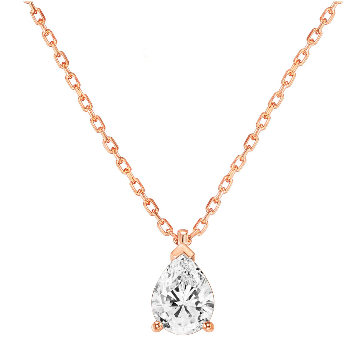 PAVOI 14K Gold Plated Cubic Zirconia Diamond Pendant Necklace for Women | Adjustable Slider