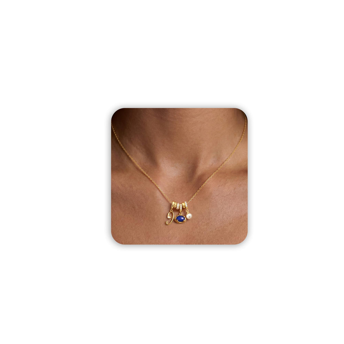 Freekiss Pendant Necklace for Women - Dainty 14K Plated Paperclip Choker