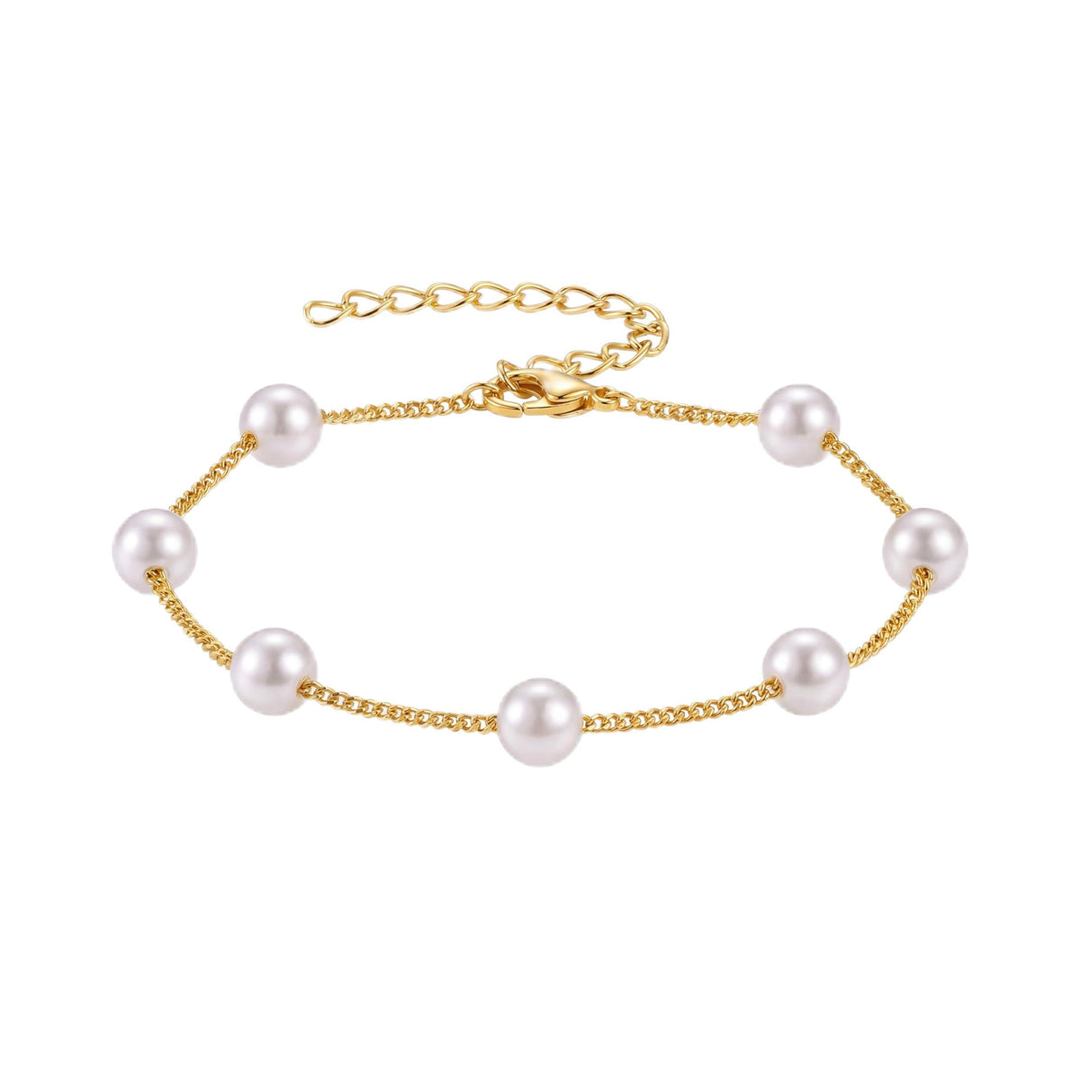 3mm Diamond Classic Tennis Bracelet for Women, Dainty Gold-Plated Charm Bracelet Set with Cross, Heart, Evil Eye, Pearl, Starfish and Seashell Designs