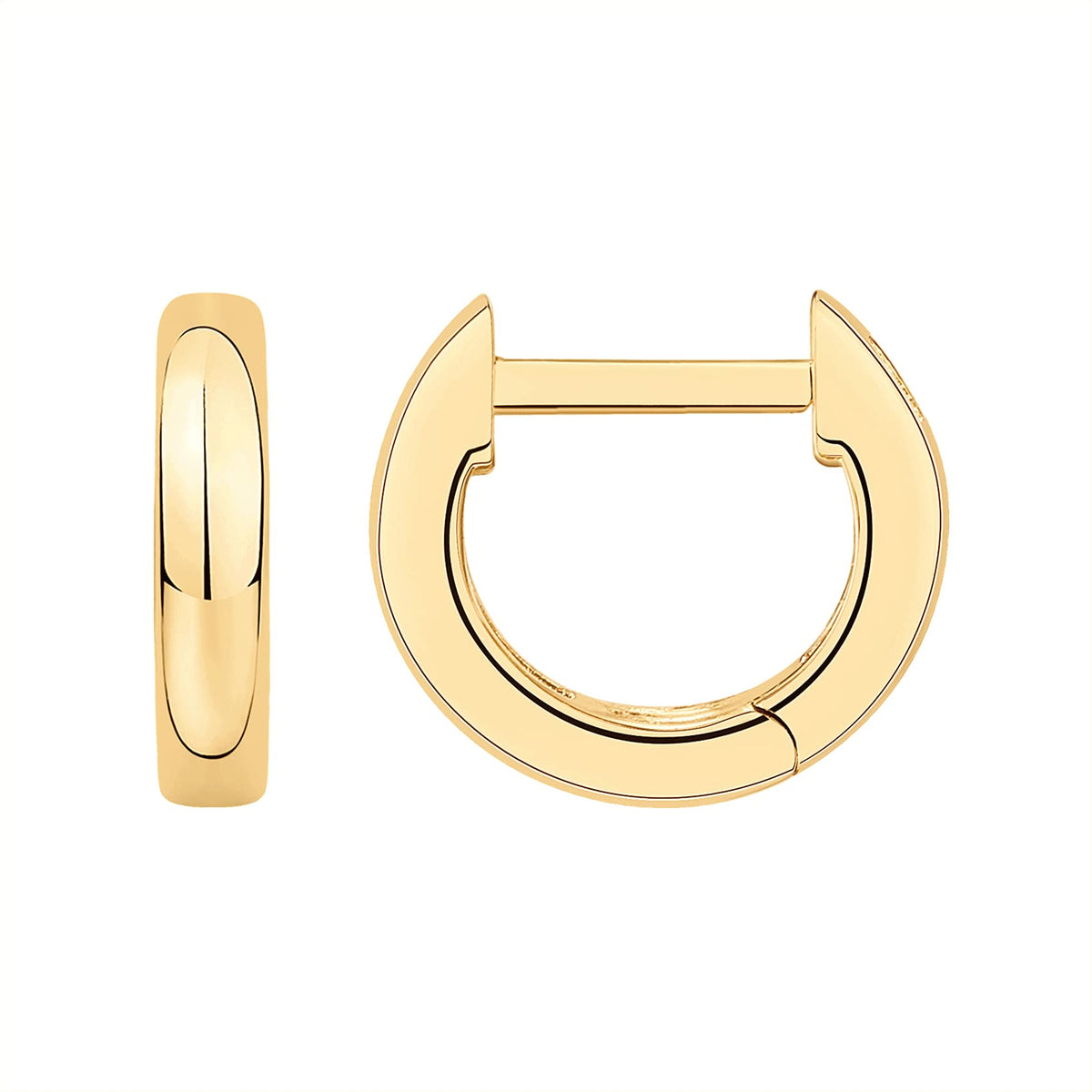 PAVOI 14K Gold Plated Chunky Huggie Earrings for Women, Small Hoop Earrings