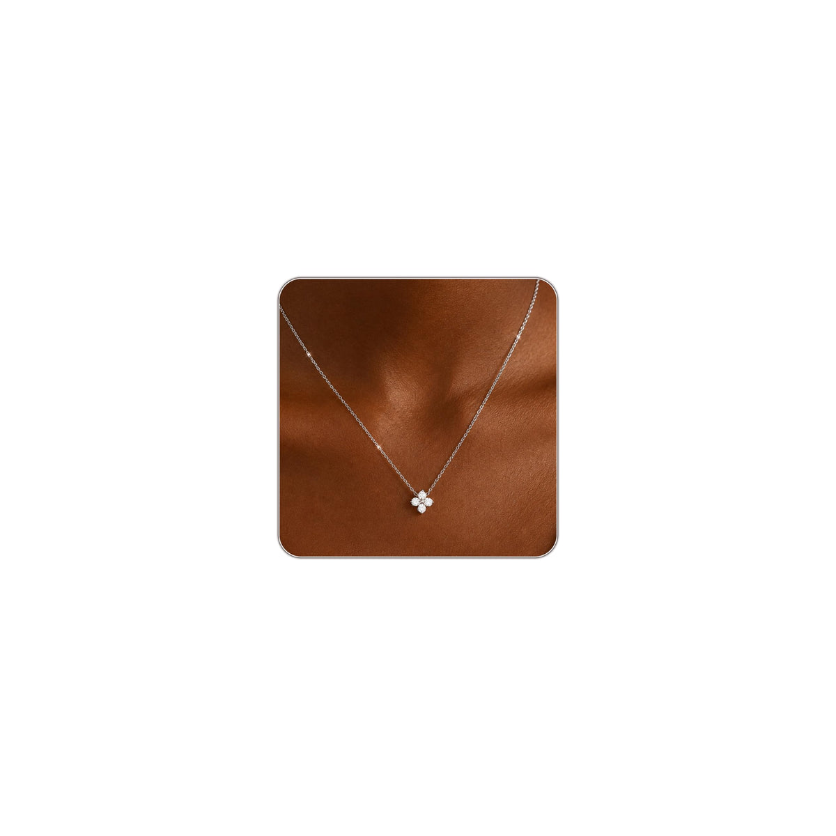 Dainty Gold Necklaces for Women Trendy Non Tarnish 14K Gold Plated Cubic Zirconia Necklace Layered Simple Cute Four Leaf Clover Choker Jewelry Birthday Gifts