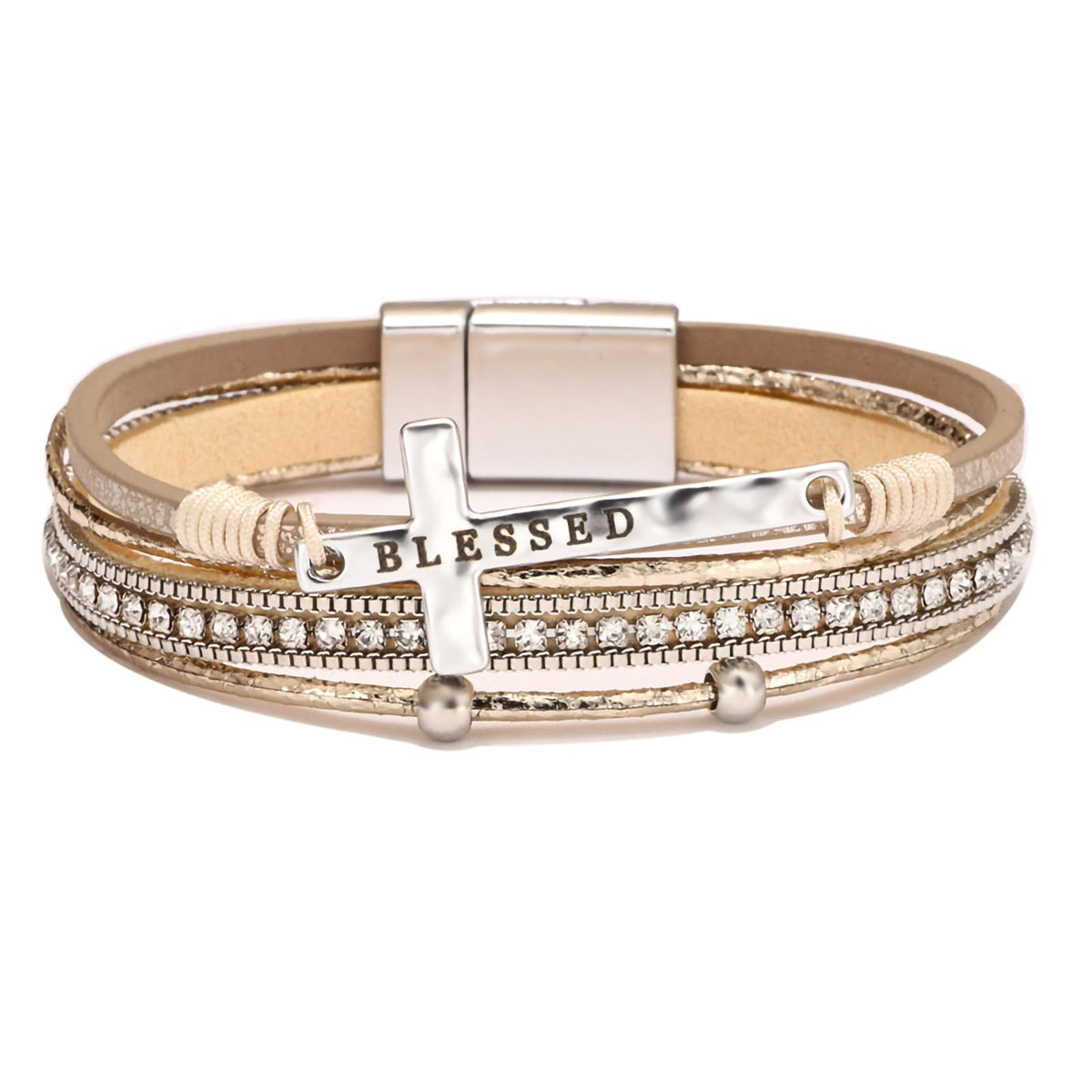Fesciory Leather Wrap Bracelet for Women, Boho Western Layered Cuff Jewelry