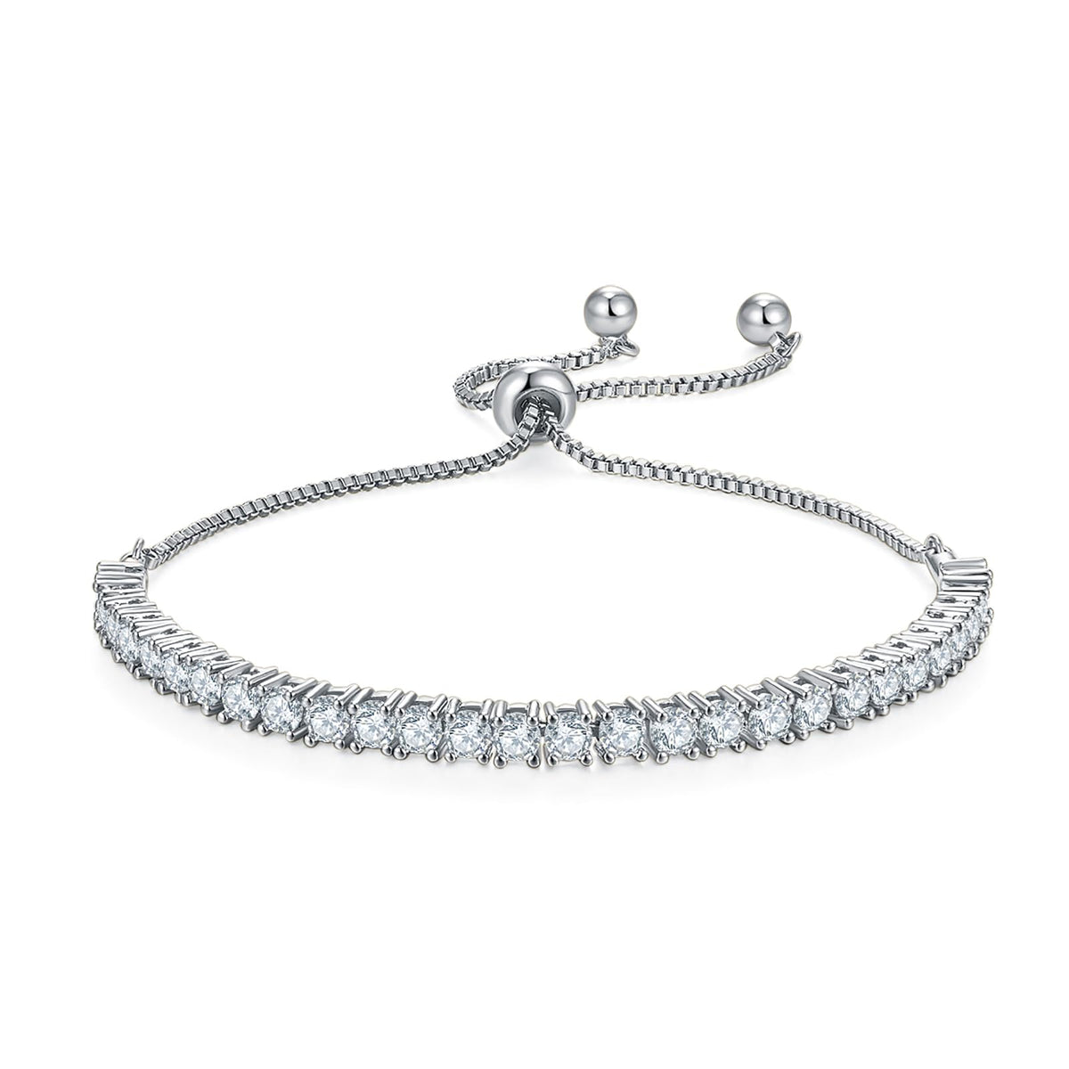 MINDDHA Tennis Bracelet, Gold Plated, 2mm/3mm, 5.5-8" or Adjustable