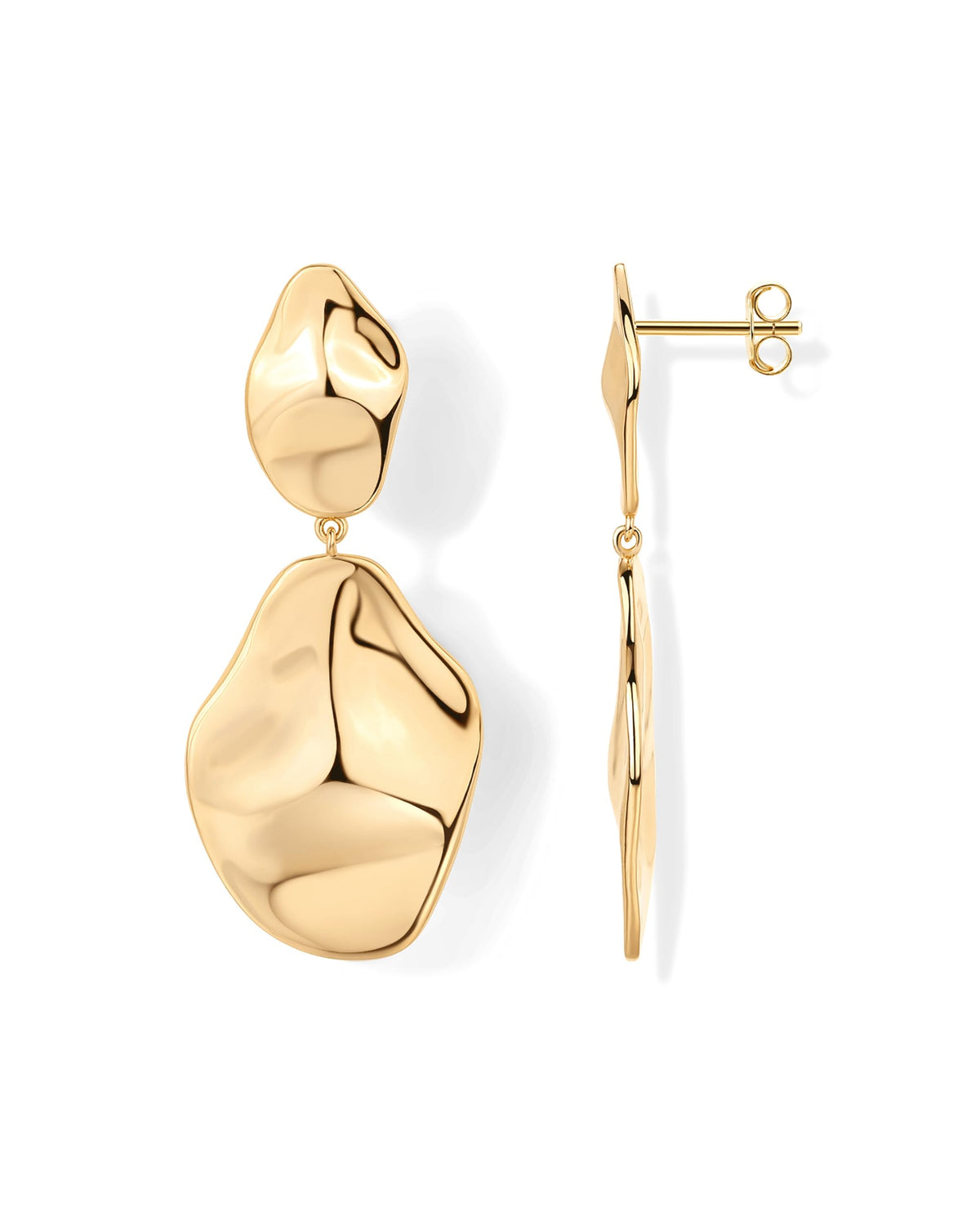 PAVOI 14K Gold Plated Teardrop Statement Drop Dangle Earrings for Women
