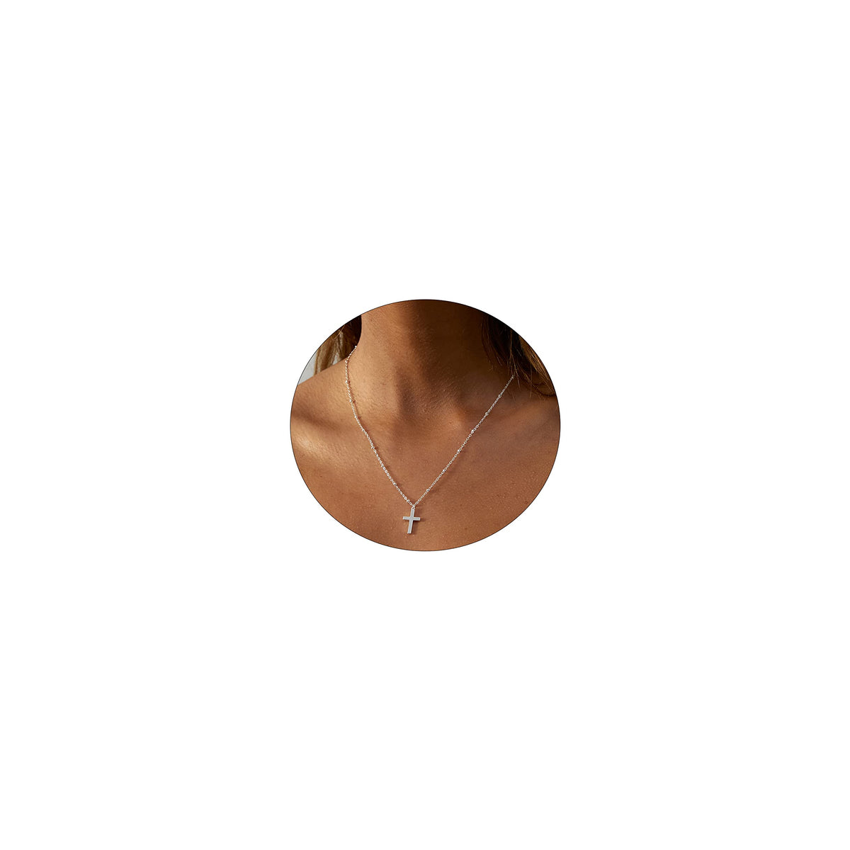 VIROMY Gold Cross Necklace for Women 14K Gold Plated Cute Sidways Cross Pendant Choker Necklaces Simple Trendy Everyday Jewelry for Women