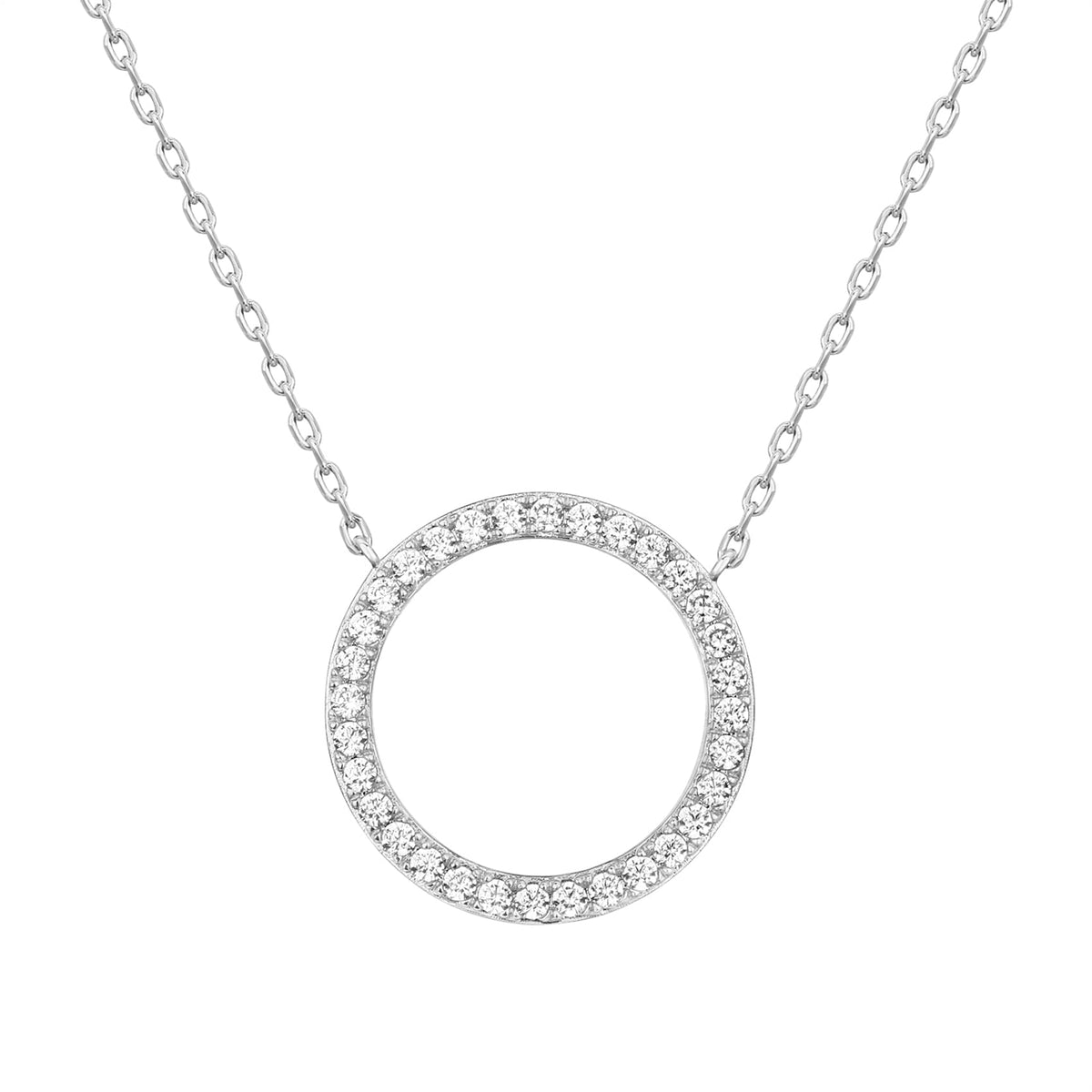 PAVOI 14K Gold Plated Bezel CZ Pendant Necklace for Women, Halo Choker