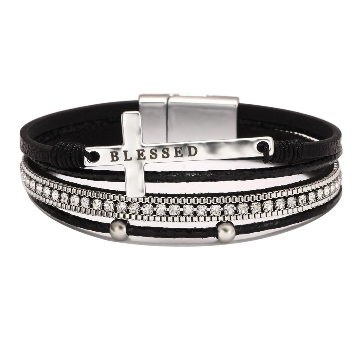 Fesciory Leather Wrap Bracelet for Women, Boho Western Layered Cuff Jewelry