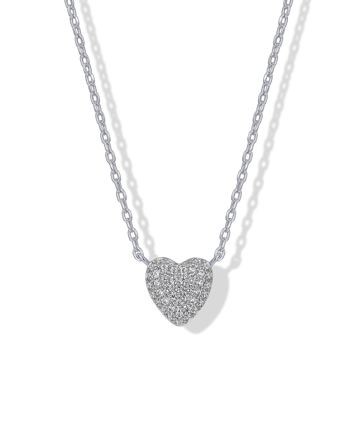 PAVOI 14K Gold Plated Heart Necklaces for Women, Cubic Zirconia Pendant