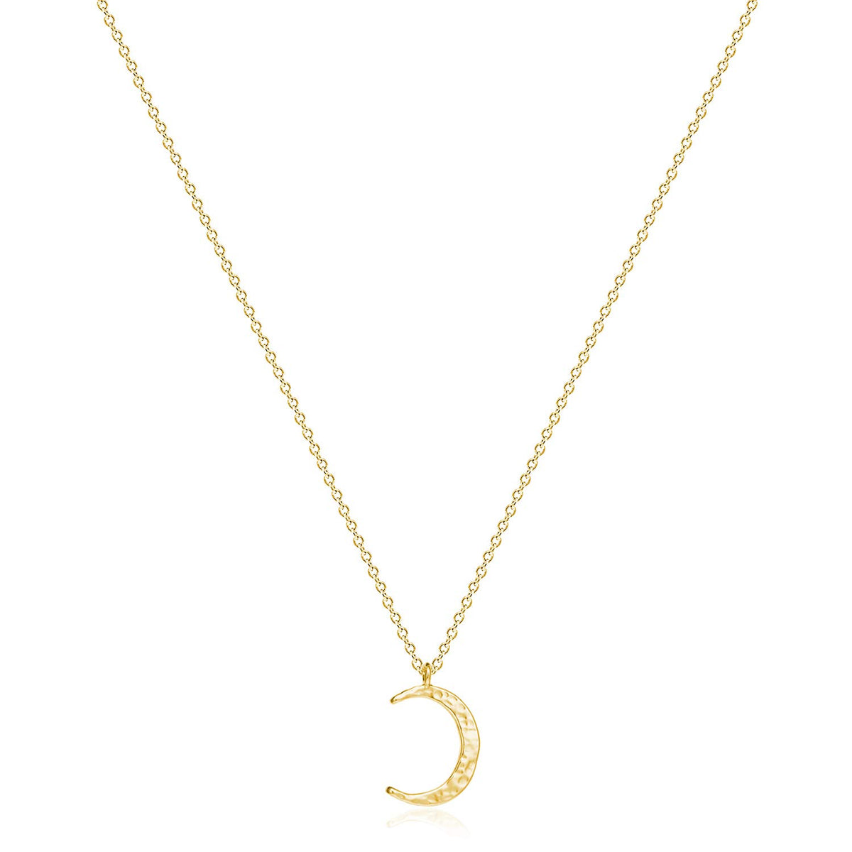 Fettero Pendant Necklace Gold Choker Layered Coin Open Karma Circle Full New Crescent Moon 14K Gold Plated Simple Dainty Necklaces for Women Jewelry Gift