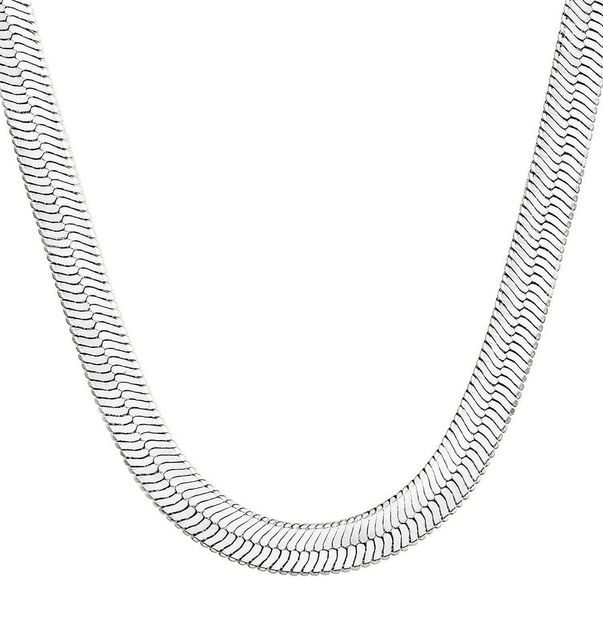 DEARMAY 14K Gold Plated Herringbone Necklaces for Women, Dainty Gold Snake Choker Chain Non Tarnish Trendy Simple Thin & Chunky Options Neckalce 1.5/3/5/6/8mm Chain Jewelry for Gifts