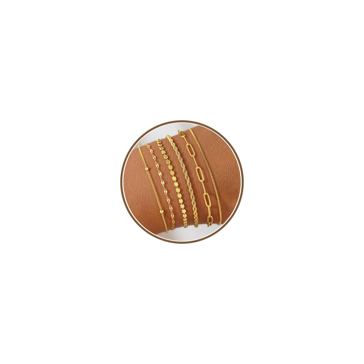 M MOOHAM Gold Bracelets Set for Women No Tarnish