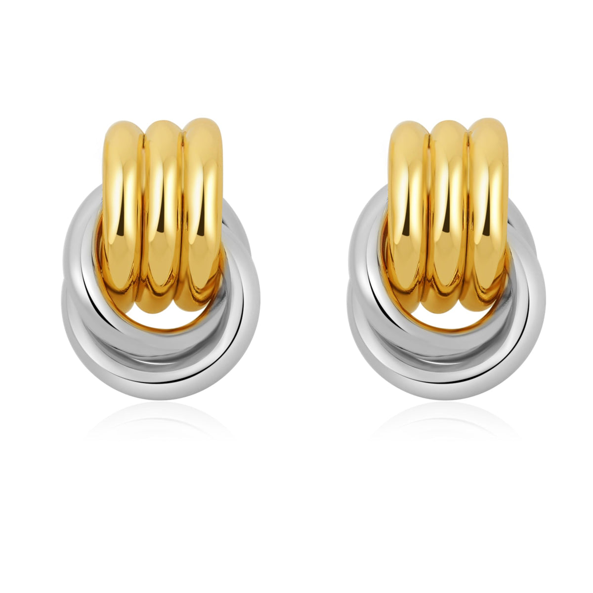 SHERLOVE Chunky Knot Gold Earrings Women Statement Drop Dangle Earrings