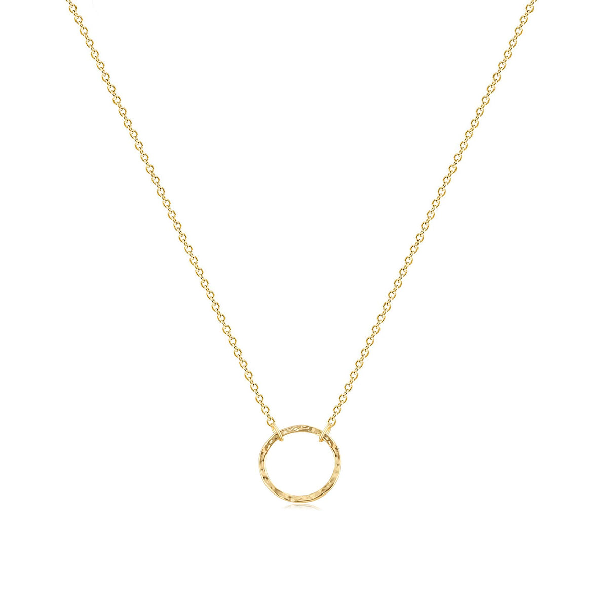 Fettero Pendant Necklace Gold Choker Layered Coin Open Karma Circle Full New Crescent Moon 14K Gold Plated Simple Dainty Necklaces for Women Jewelry Gift
