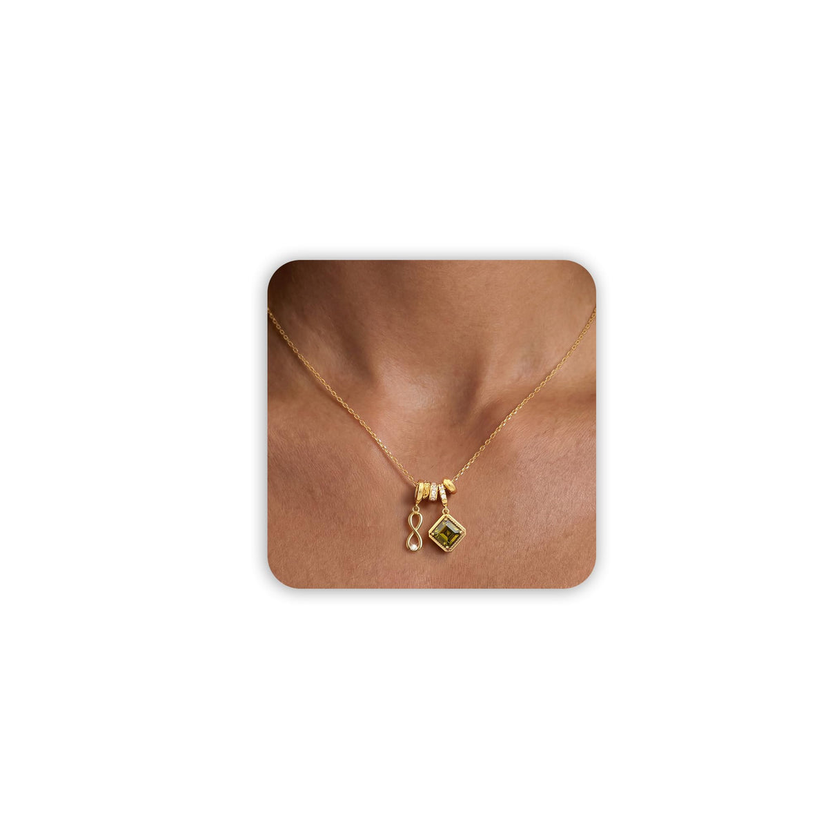 Freekiss Pendant Necklace for Women - Dainty 14K Plated Paperclip Choker