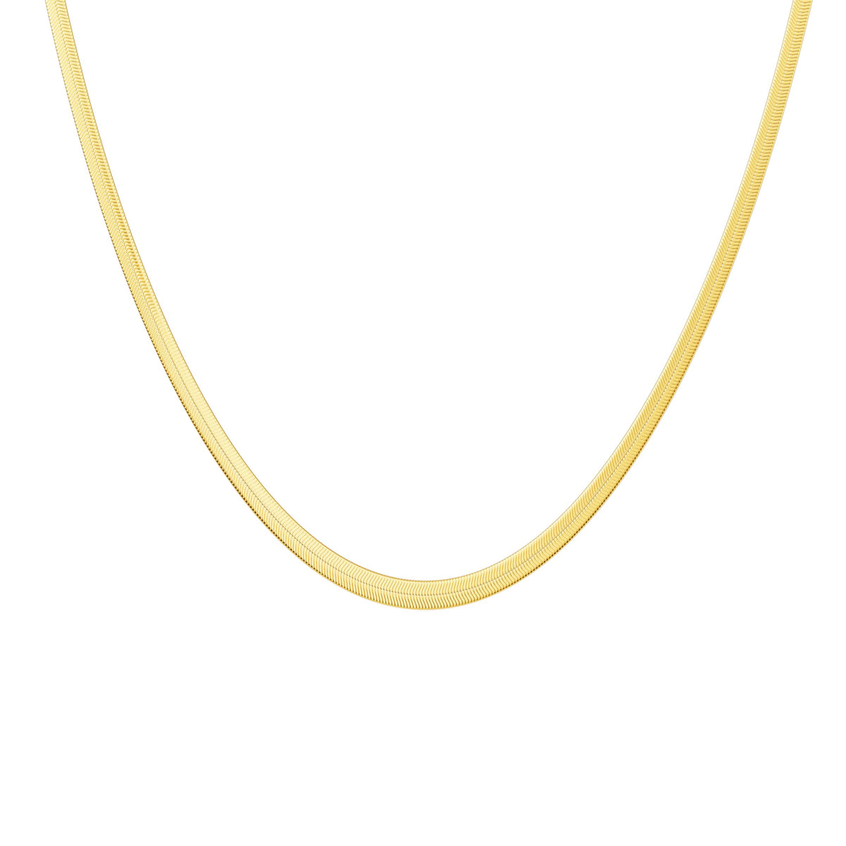 DEARMAY 14K Gold Plated Herringbone Necklaces for Women, Dainty Gold Snake Choker Chain Non Tarnish Trendy Simple Thin & Chunky Options Neckalce 1.5/3/5/6/8mm Chain Jewelry for Gifts