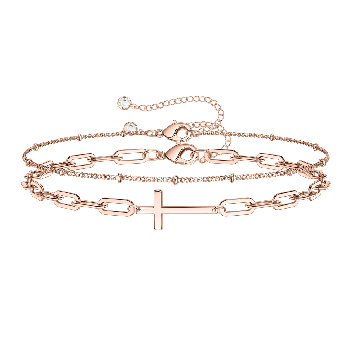 Dainty Gold Bracelets for Women, 14K Gold Plated Adjustable Layered Beads Bracelet Cute Evil Eye Oval Chain Pearl Bar Turtle Gold Bracelets for Women Jewelry