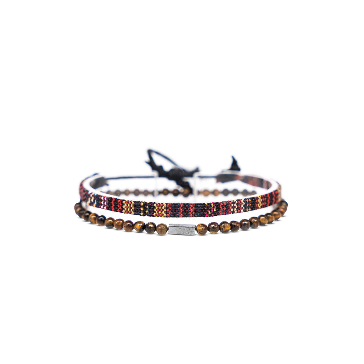 Made by Nami 2 Pcs Boho Surfer Bracelets for Men and Women Waterproof and Adjustable Beach Bracelets for Men and Women Set of 2 Beaded & Braided