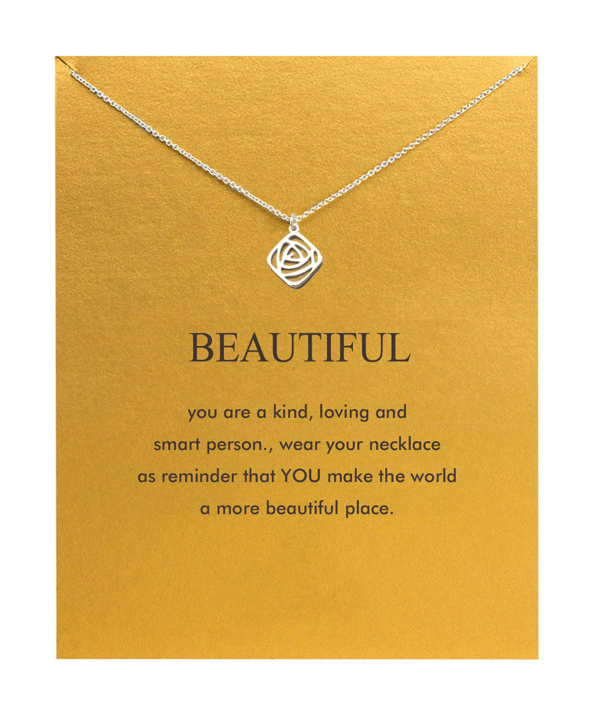 Baydurcan Silvery Necklace for Women Pendant Chain Friendship Necklace Gift