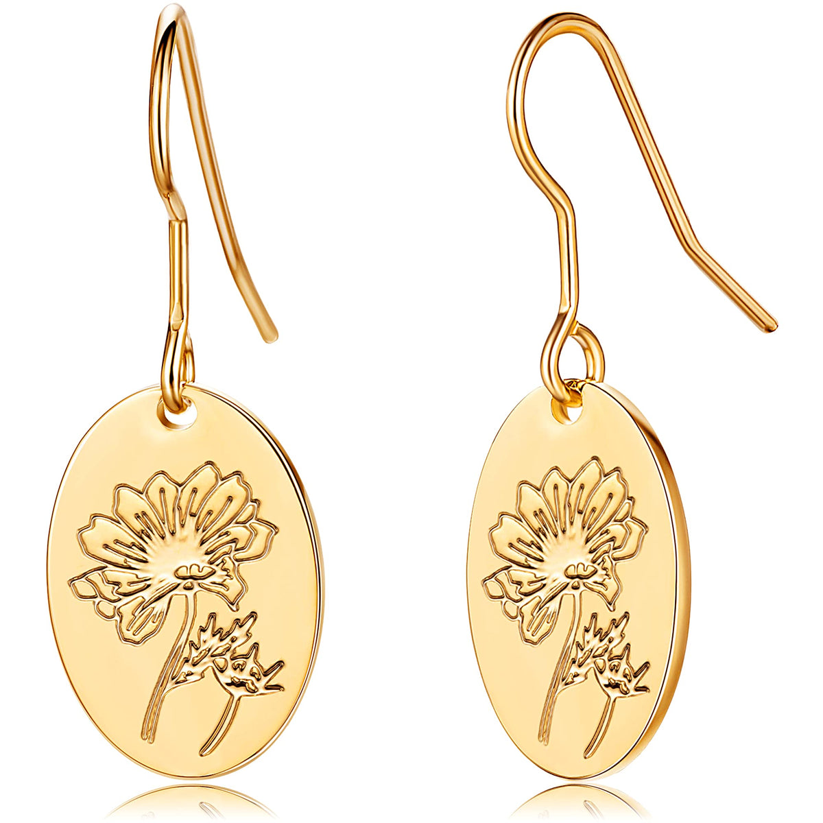 Moodear Gold Earrings for Women, 14K Plated Pearl Huggie Hoop Drop Jewelry