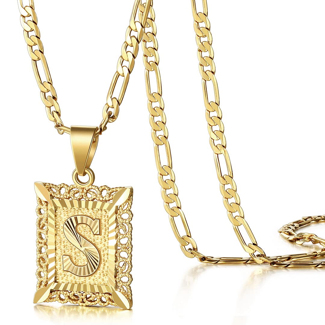 KissYan Initial Necklaces for Women Men